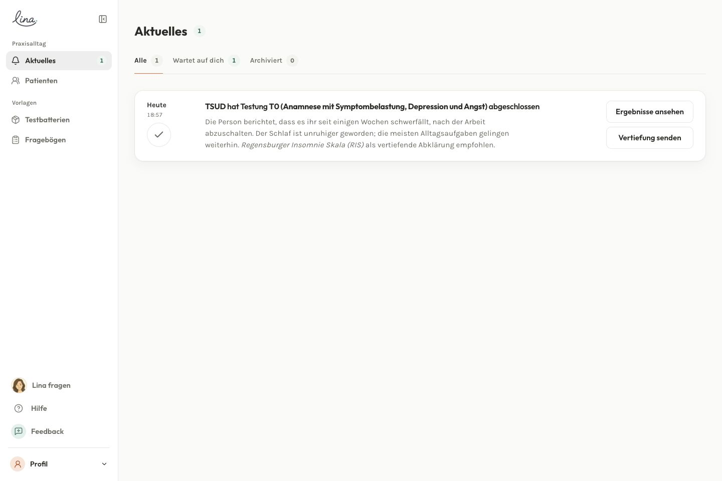 Der chronologische Ereignisstrom in Aktuelles